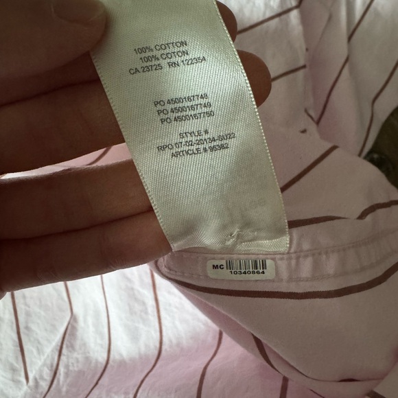 Wilfred Pink‎ Striped Button Down Shirt Size XS - Picture 4 of 6